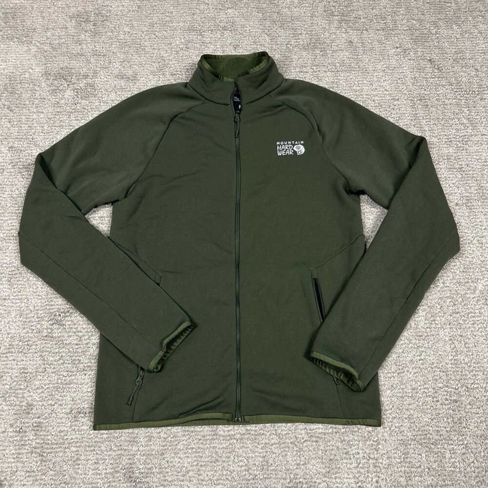 Mountain Hardwear Jacket Mens Small Polartec Power Strength Pro Green Full Zip